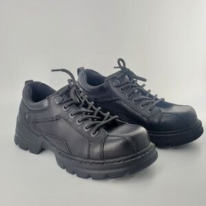 GBX Men's Size 8½M Black Leather occupational work shoes